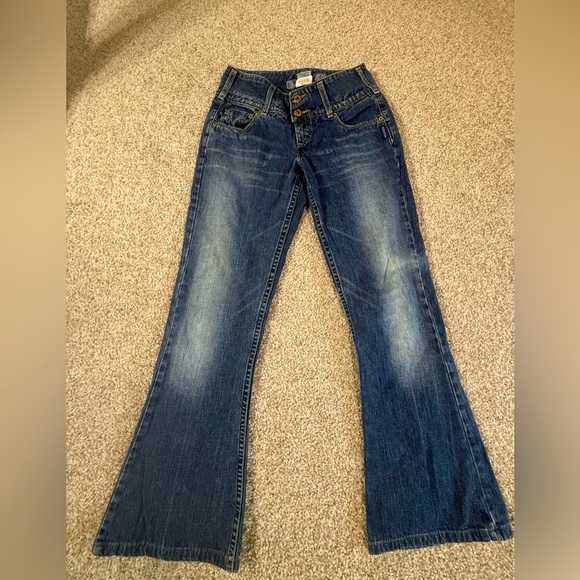 Medium Blue Silver Jeans Co. Low Rise Flare – Size 27 - Picture 1 of 7